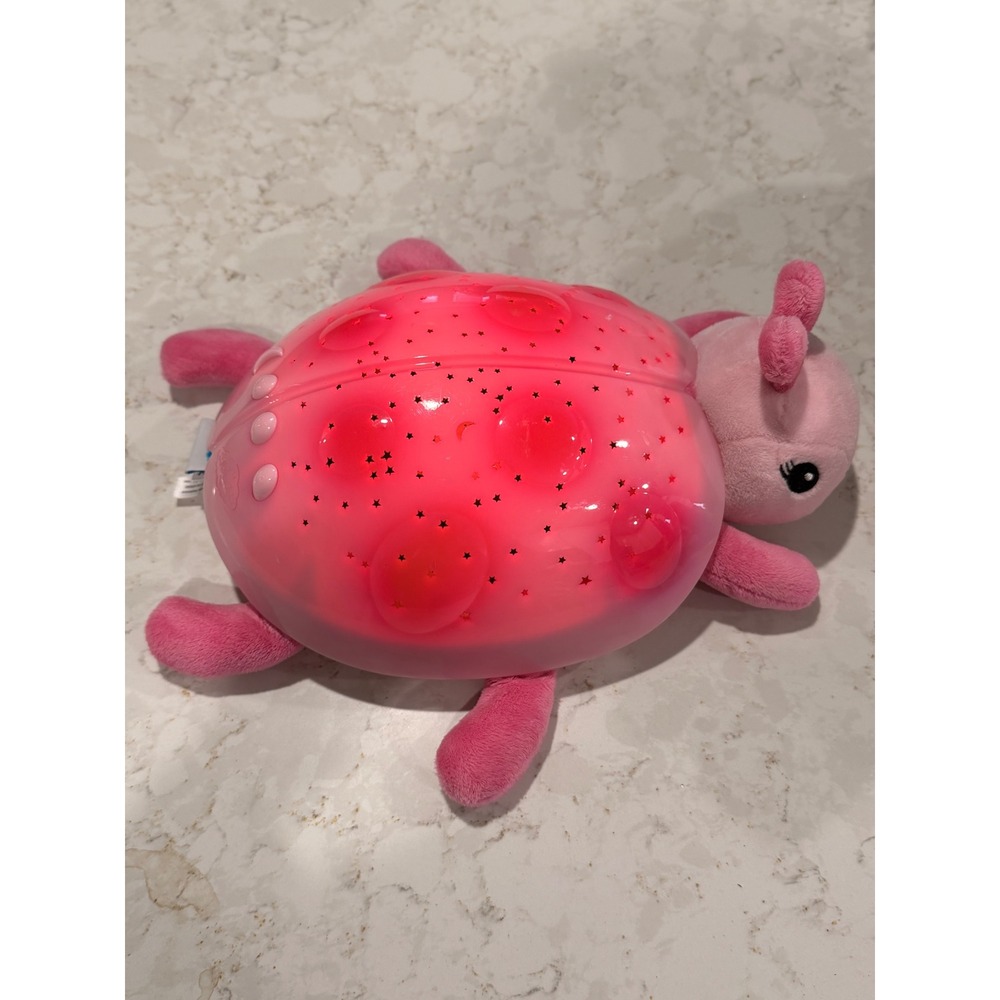 Cloud b Twilight Ladybug Pink Star Projector Night Light Plush Constellation Toy